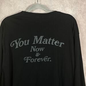 You Matter Sweatshirt Mens Large Black Graphic Print Crew‎ Neck Pullover Casual